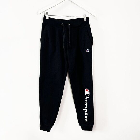CLEARANCE - Champion Black Script Logo Powerblend Joggers - Picture 2 of 7